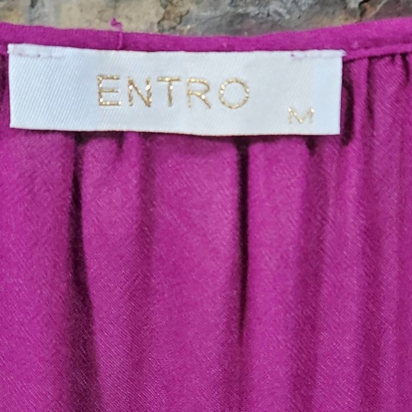 Purple peasant blouse flutter sleeves‎ - Picture 5 of 6